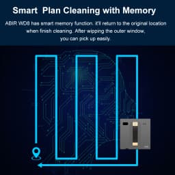 Robot Window Cleaner ABIR WD8,Dual Water Spray,Smart Memory,High Vacuum Suction, Laser Sensor, Home Wall Glass Cleaning Robot