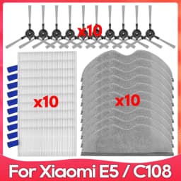 Fit For ( Xiaomi Robot Vacuum E5 / C108 / CDZC108 / BHR7969EU ) Side Brush Mop Filter Robot Vacuum Cleaner Accessory Spare Part