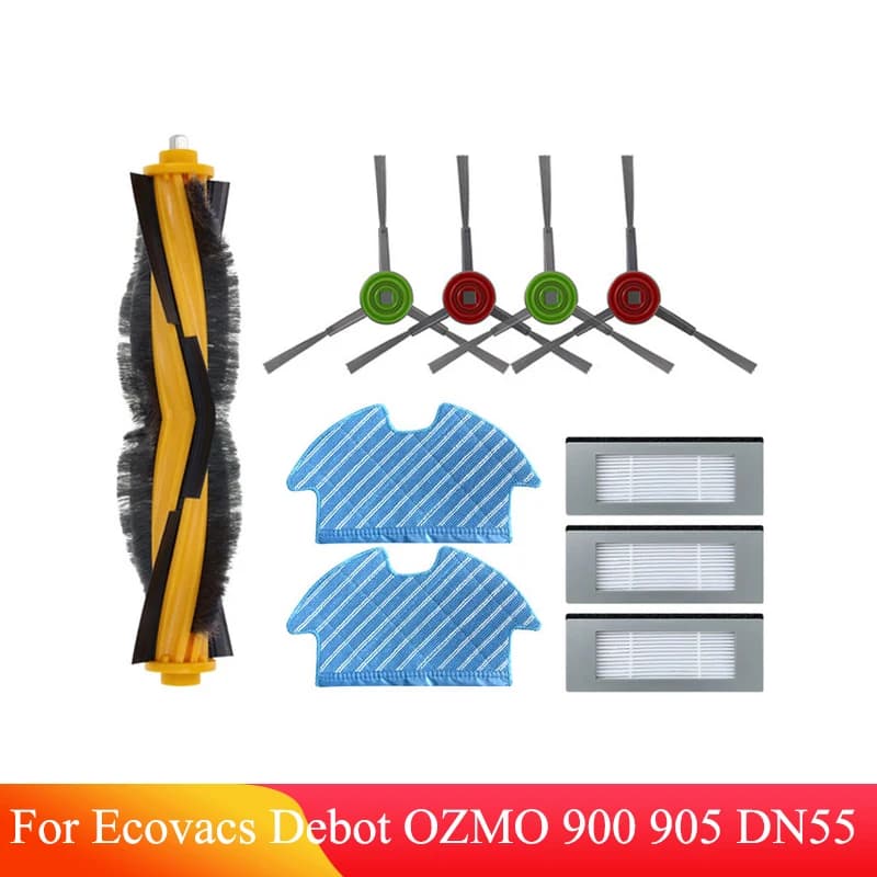For Ecovacs Debot OZMO 900 / DN55 / 905 Robot Vacuum Cleaner Accessory Replacement Roller Main Side Brush Hepa Filter Mop Cloths