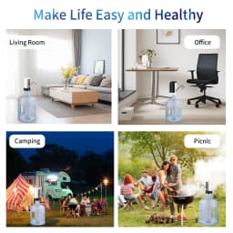HiPiCok Water Bottle Pump 19 Liter Water Dispenser USB Charging Automatic Portable Electric Water Pump with Universal Bucket Cap