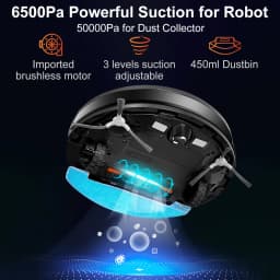 Robot Vacuum Cleaner K30 Self-cleaning Dustbin, Dual Lidar, UV Spot Cleaning, 240 Mins Runtime, Auto Smart Carpet Floor Washing