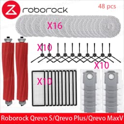 Fit for Roborock Qrevo Pro/Qrevo MaxV/Qrevo S Robot Vacuum Accessories Mop HEPA Filter Main Side Brush Parts Replacement