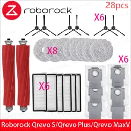 Fit for Roborock Qrevo Pro/Qrevo MaxV/Qrevo S Robot Vacuum Accessories Mop HEPA Filter Main Side Brush Parts Replacement