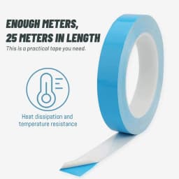 25meter 5mm 8mm 10mm 12mm 15mm Width Transfer Tape Double Side Thermal Conductive Adhesive Tape for Chip PCB LED Strip Heatsink