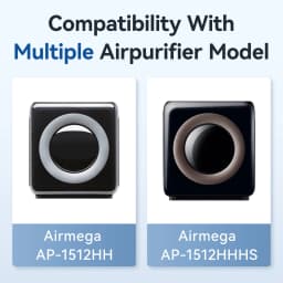 3Pcs/Set Air Purifier Replacement Compatible with Coway AP-1512HH 1 Hepa 2Pcs Carbon 380*330*35mm/380*330*5mm