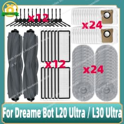 Fit For Dreame Bot L20 Ultra / L30 Ultra / X20 Pro Supplies Accessories Main Side Brush Mop Cloths Hepa Filter Dust Bags Parts