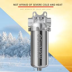 10 inches Pre Filter Purifier Whole House Spin Down Sediment Water Filter Central Prefilter System Backwash Stainless Steel Mesh