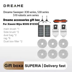 Original Gift Box for Xiaomi Mijia M30S D103CN Dreame X30 Ultra, X30 Pro Main Side Brush Filter Mop Dust Bag Accessories