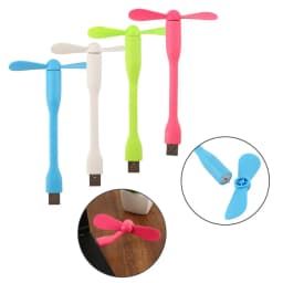 Mini USB Fan Flexible Bendable Fan For Power Bank Laptop PC AC Charger Portable Hand Fan For Computer Summer Gadget