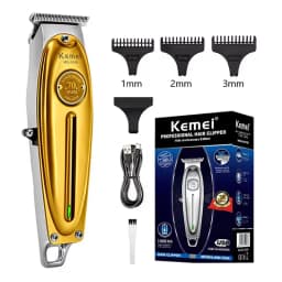 Kemei KM-1949 Gold or Silver All Metal Electric Hair Clipper KM-2028 Rechargeable Men's Shaver Professional Cordless Trimmer