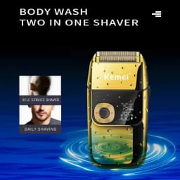 Kemei KM-1949 Gold or Silver All Metal Electric Hair Clipper KM-2028 Rechargeable Men's Shaver Professional Cordless Trimmer