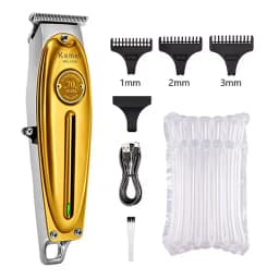Kemei KM-1949 Gold or Silver All Metal Electric Hair Clipper KM-2028 Rechargeable Men's Shaver Professional Cordless Trimmer