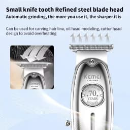 Kemei KM-1949 Gold or Silver All Metal Electric Hair Clipper KM-2028 Rechargeable Men's Shaver Professional Cordless Trimmer