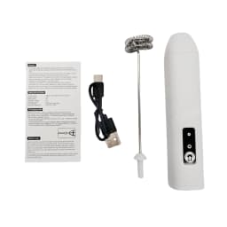 MINI Milk Frother USB Rechargeable 3 Speeds Foam Maker Coffee Whisk Mixer Electric Handle Blender Egg Beater Hot Cooking Tools