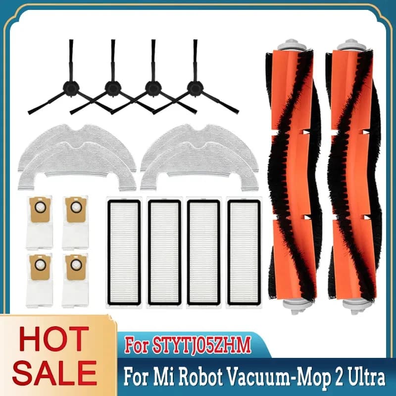 For Xiaomi Mi Robot Vacuum-Mop 2 Ultra STYTJ05ZHM Vacuum Cleaner Filter Dust Bags Mop Cloth Main Side Brush Parts Accessories