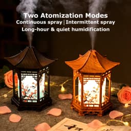 USB-Powered Air Humidifier, Modern Asian Decor, Mini Humidifier, 2 Spray Modes, Continuous/Mist Modes, Ideal Romantic Gift.
