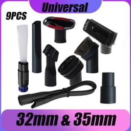 Universal Vacuum Cleaner Brush Nozzle 32 & 35mm Brush Head Cleaning Tool Long Flexible Flat Slim Suction Nozzle Head For Bed