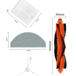 For Xiaomi Robot Vacuum E10 E12 B112 Sweeper Cleaner Spare Parts Roller Side Brush Hepa Filter Mop Cloth Rags Replacement Parts
