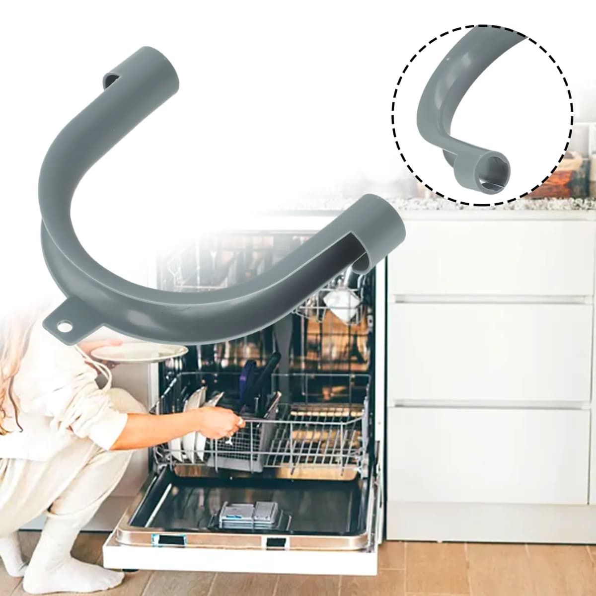 U-Shape Drain Hose Guide Assembly Fits All Drain Hose Washing Machine Discharge Hose Clip Hose Holder