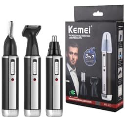 Original Kemei Rechargeable 4in1 Micro Hair Trimmer For Men Electric Shaver Beard Trimer Nose Ear Eyebrow Trimmer For Nose Cuts