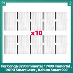 Replacement Parts Fit for Conga 8290/7490 Immortal, ROPO Smart Laser, Kabum Smart 900 Roller Side Brush Filter Mop Dust Bag
