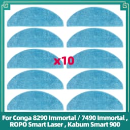 Replacement Parts Fit for Conga 8290/7490 Immortal, ROPO Smart Laser, Kabum Smart 900 Roller Side Brush Filter Mop Dust Bag