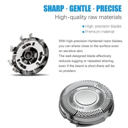 SH50 Replacement Heads for Philips Series 5000 Shavers, AquaTouch, PowerTouch, S5210 S5370 PT730 AT810 Electric Razors