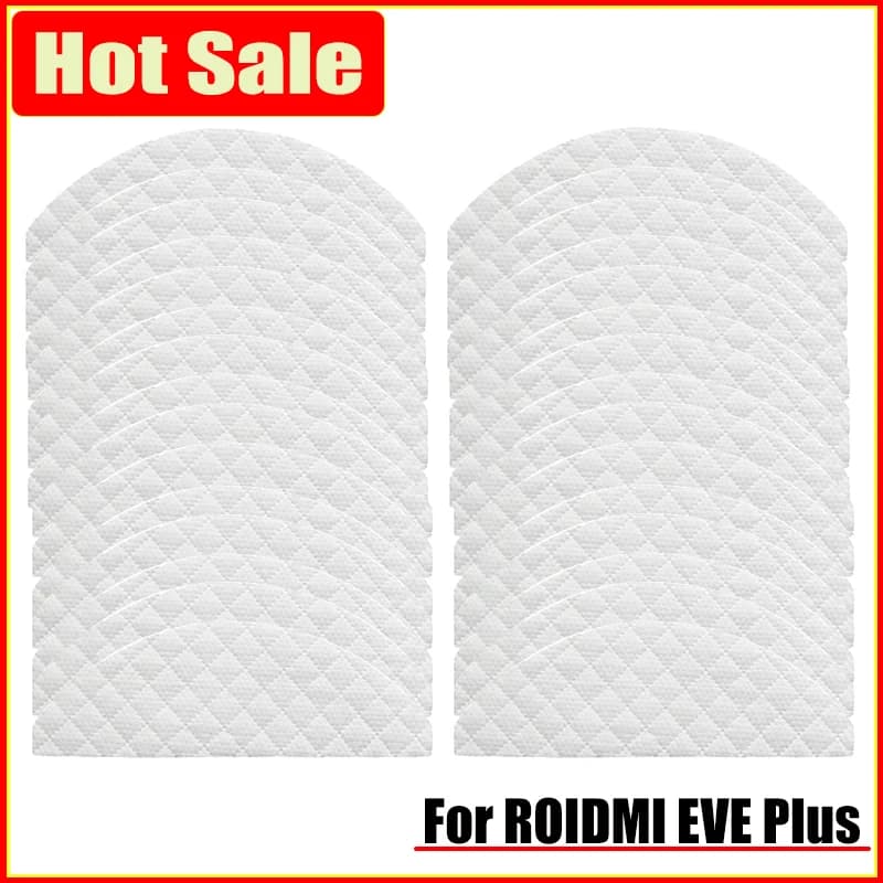 30 Pcs Disposable Mop Colths For ROIDMI EVE Plus Vacuum Cleaner Part Disposable Wipes Repetitive Mop Rag Replacement Accessories