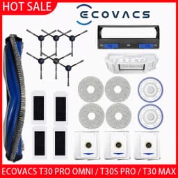 ECOVACS T30 PRO OMNI / T30S PRO / YEEDI M12 Pro+ Robot Vaccum Replacement Parts Dust Bag Main Side Brush Filter Mop Accessories