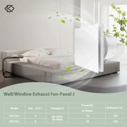 KCvents Wall Mount Exhaust Fan 100/150 mm Reversible with Remote Control for Bathroom, Kitchen, Home, Attic Ventilation Fan