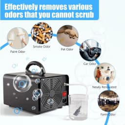 2in1 Ozone Generator 60g/h O₃ Output Air & Water Purification Modes Commercial Industrial Ozone Machine Ionizer Deodorizer