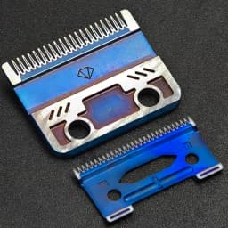 Blue Titanium Plating Clipper Blade BRDCLIP Metallurgical Powder Ceramic Fade Blade Oil Head Gradient Clipper Replacement Blade