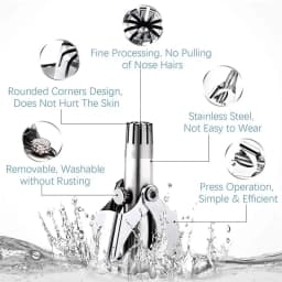 Nose Hair Trimmer Stainless Steel Manual Men's Nose Hair Shaver Nose Hair Cleaner Noiseless Razor