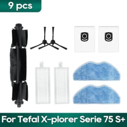 Fit For Tefal Rowenta X-plorer Serie 65+, 75S RR8577WH, 75S+ RG8597W / RR8587WH Accessories Brush Hepa Filter Mop Wipe Dust Bag
