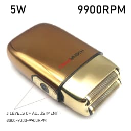 Cordless USB Interface Electric Professional Barber Razor LED Shaver for Men Foil Male Floating Double Knife Net 9900RPM
