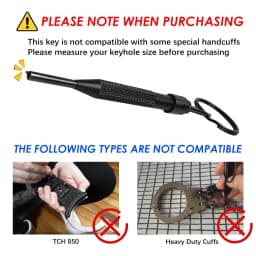 Rotating Release Tool, Stainless Steel + Aluminum Alloy, with Key Ring, Universal for All Standard‑Series Restraint Devices