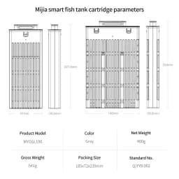 Mijia Fish Tank Filter Cartridge Set Aquarium Physical Biochemical Filtration 50W Heating Rod Smart Constant Temperature