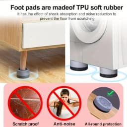 4 Pcs Anti Vibration Pads Set Shock Noise Cancelling Washing Machine Support Universal Furniture Anti Slip Dryer Feet Legs Base