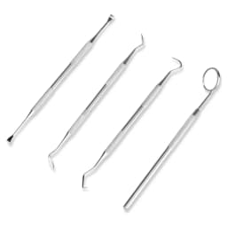 4pcs/Set Tartar Scraper Scaler Plaque Remover Teeth Cleaning Tool Dentist Dental Hygiene Kit Dental Calculus Remover Oral Care