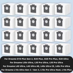 Dust Bag Fit For Dreame D10 Plus Gen 2, D20 Ultra, L10s Ultra Gen 2 / Gen 3, L10s Plus, L30s L40 L40s L50 L10s Pro Ultra Heat
