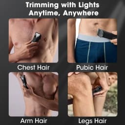 Groin & Body Hair Trimmer –Dual-Head Safe Trimmer & Foil Blades, Waterproof Wet/Dry Groomer USB-C Rechargeable with Travel Lock