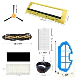 For Eufy RoboVac 11 11C Ecovacs Debot N79 Conga Excellence 990 Vacuum Cleaner Spare Parts,Main Side Brush Hepa Filter Wheel