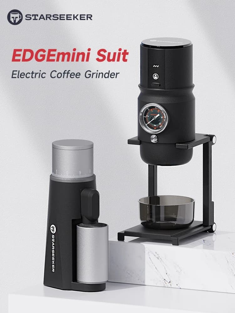 STARSEEKER EDGE Mini Portable Electric Coffee Grinder 38mm Cone Burr Stepless Adjustable Type-C Home Outdoor Travel Suit