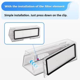 Dust Box For Xiaomi For Roborock S5 S50 S51 S52 S55 S6 T4 T6 Robot Vacuum Cleaner Accessories Parts Dust Bin Box HEPA Filter Kit