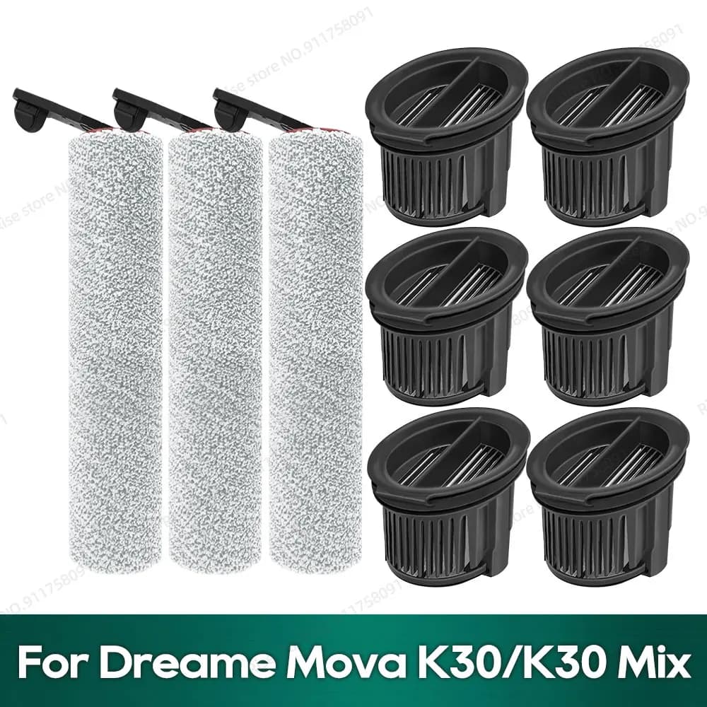 Compatible for Dreame Mova K30 / K30 Mix, Trouver K30 Accessories Roller Brush Hepa Filter Replacement Parts