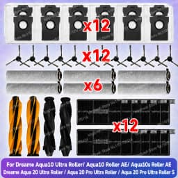 Fit For Dreame Aqua10 Ultra Roller/10 Roller AE/10S Roller AE, Aqua20 Ultra Roller/ Aqua20 Pro Ultra Roller Brush Bag Filter Mop