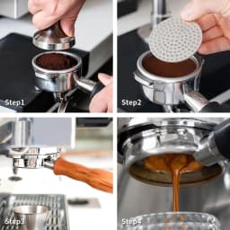 Leeseph 51/53/58 mm Stainless Steel Puck Screen, Reusable, Double Fine Filter for Coffee Machine Espresso Accessories