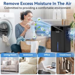 Portable Mini Dehumidifier 2.2L Water Tank for Living Room Bedroom Indoor Home Use - Efficient Air Moisture Absorber