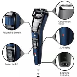 Kemei Adjustable 0.5-10mm Beard & Hair Trimmer for Men Electric Mustache Trimmer Stubble Face Rechargeable Hair Cutter Machine