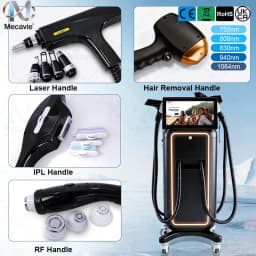 4 In 1 Soprano Titanium Ice Laser Hair Removal Device Alexandrite 808nm Diode Laser System Painless Permanent Body Hair Removal